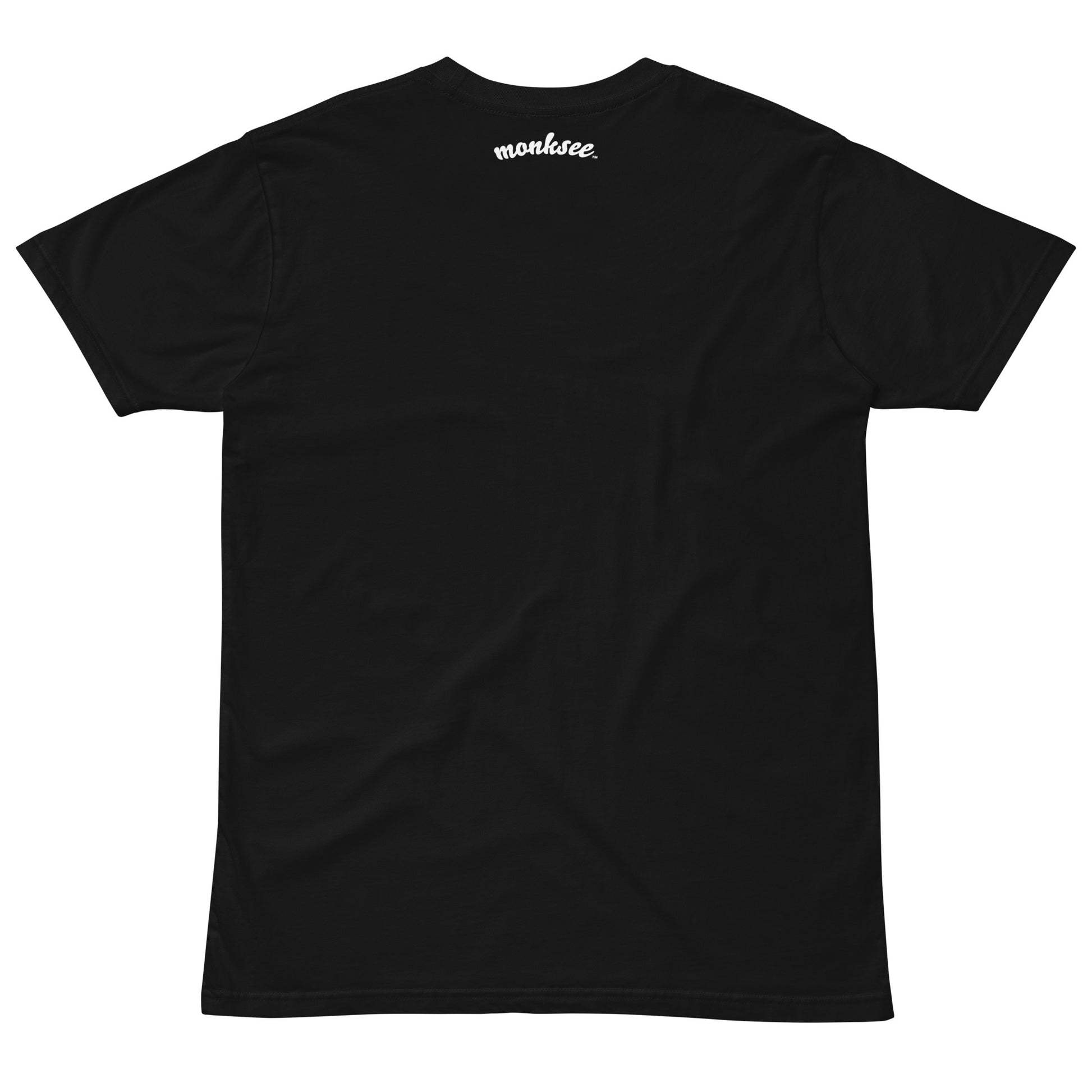 back of monksee lamborghini countach premium black tshirt