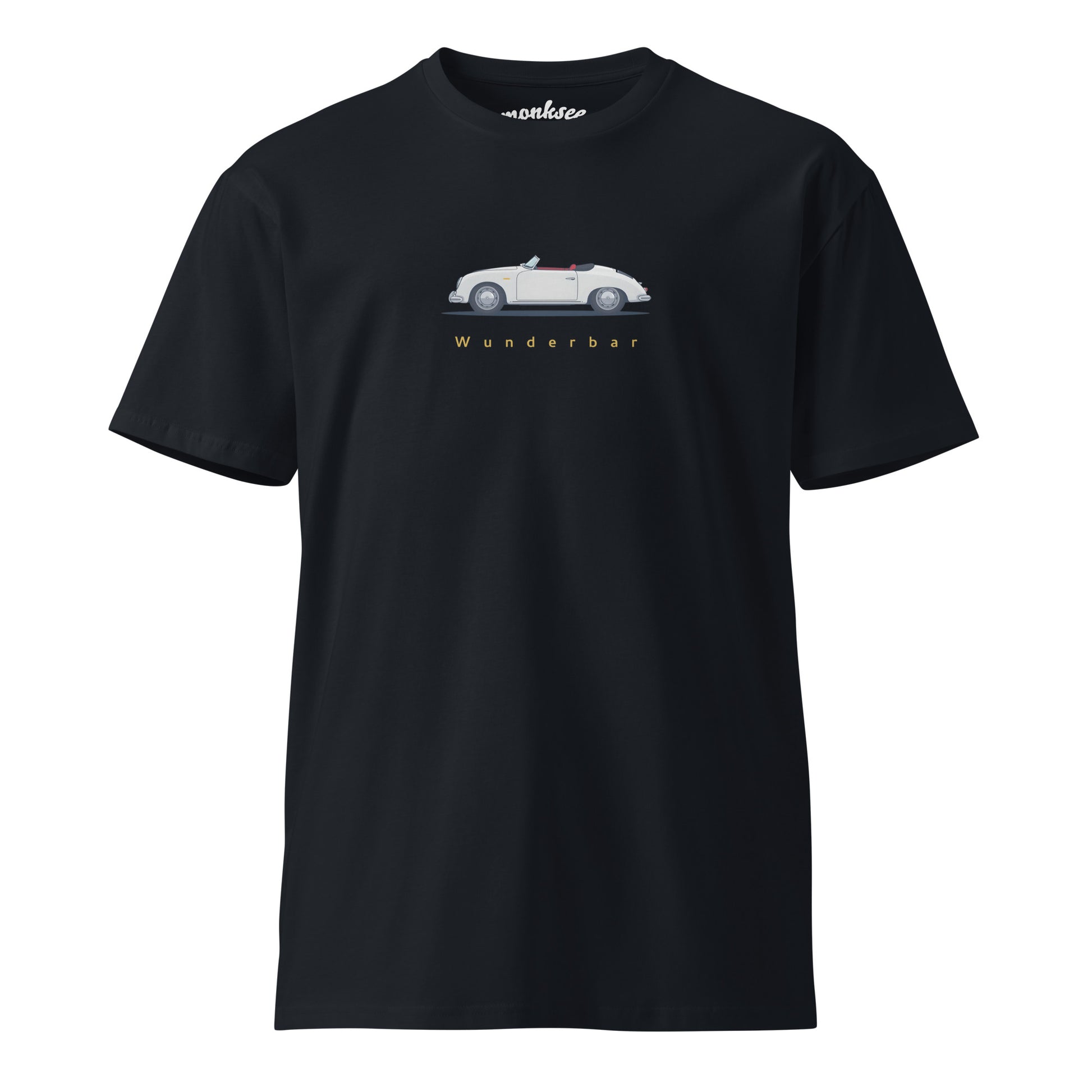 monksee porsche 365 design navy tshirt front