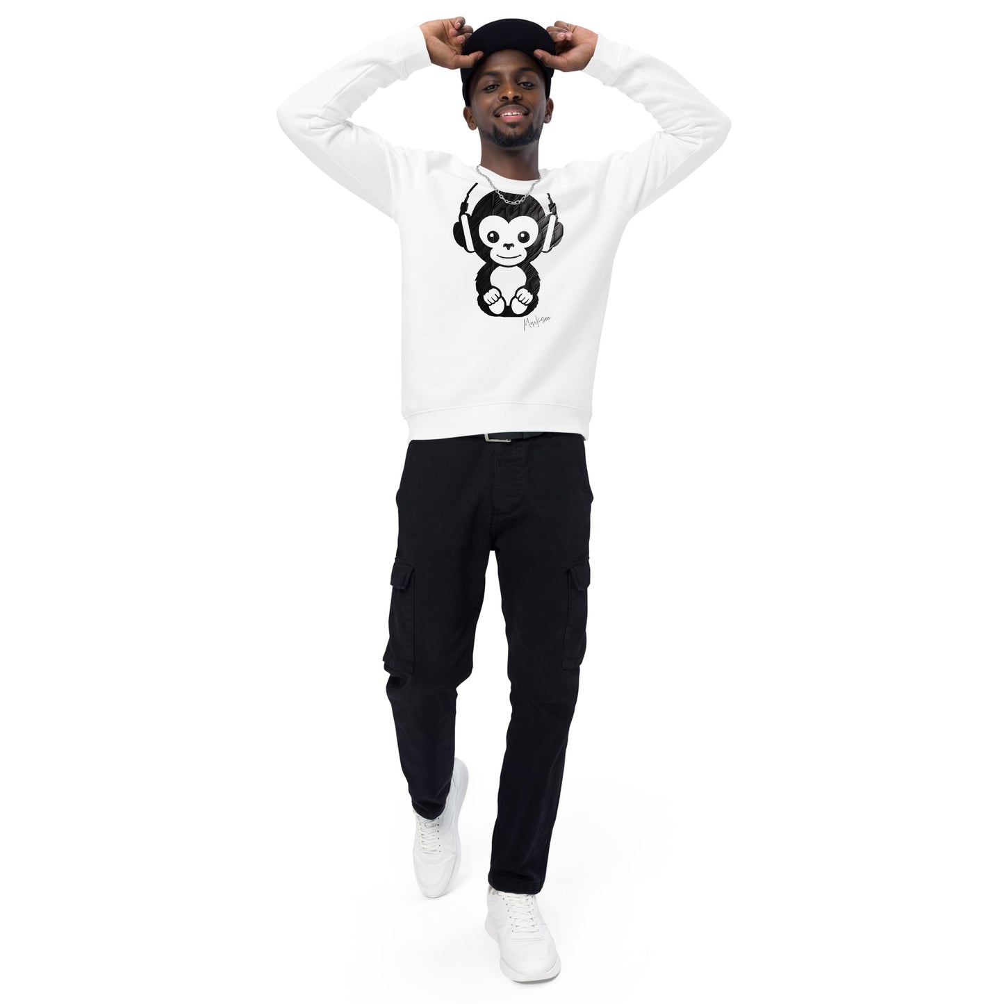 Baby Monksee organic raglan sweatshirt