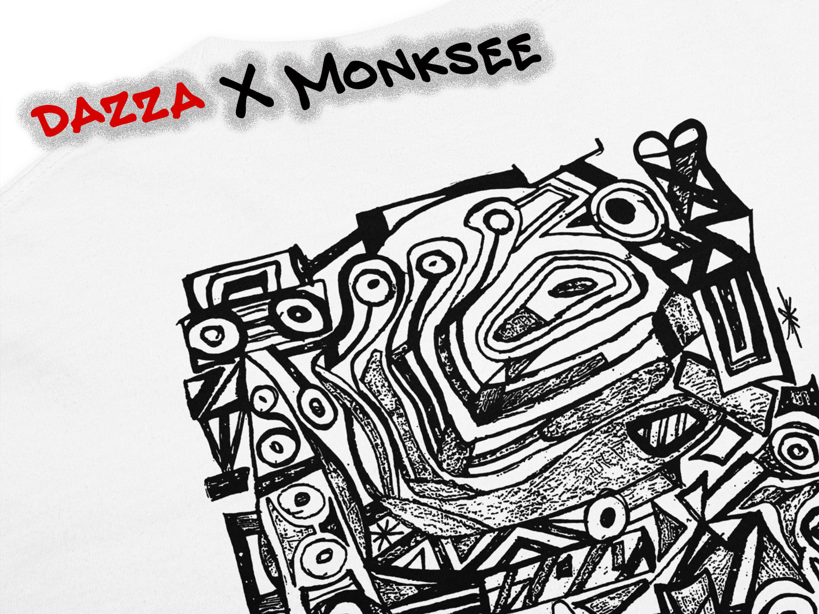 Abstract line art with Dazza X Monksee caption