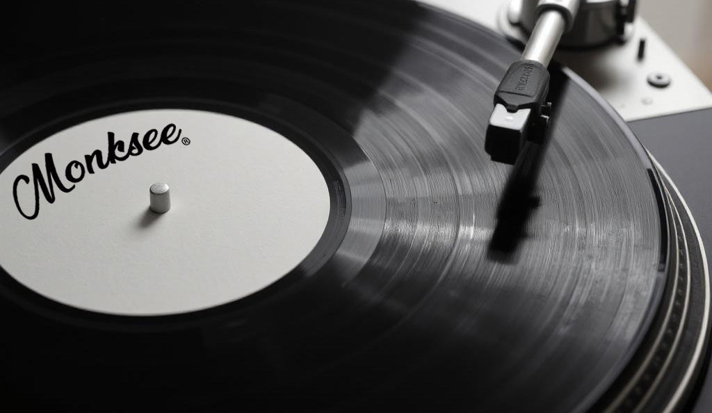 Monksee vinyl record spinning on turntable