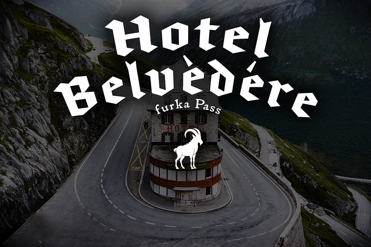 Chimp City Mag Hotel Belvedere cover: James Bond Furka Pass legend, 2025 edition