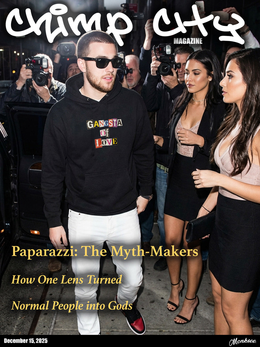 Paparazzi catching a celeb out and about wearing Monksee