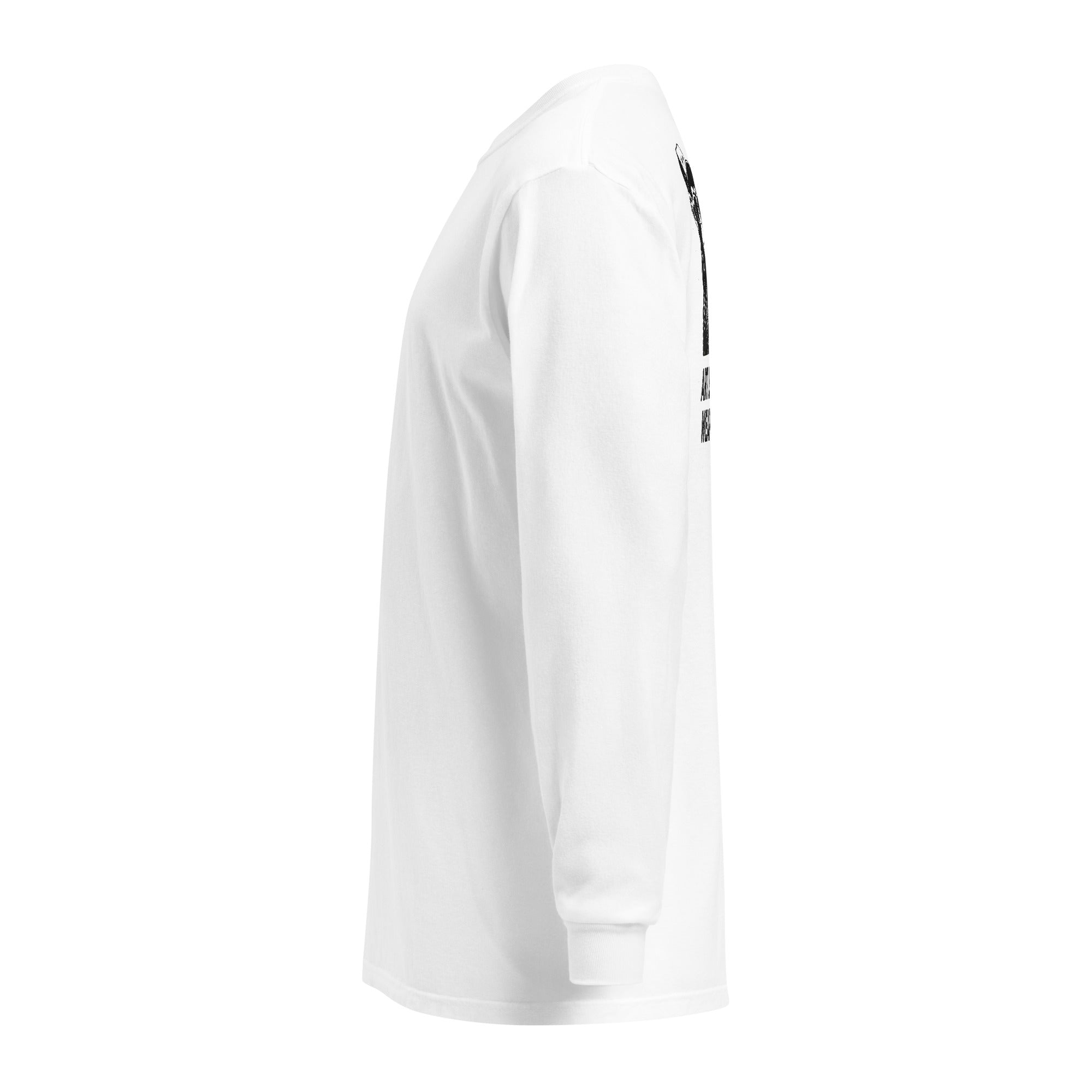 Monksee White long-sleeve shirt  on a white background