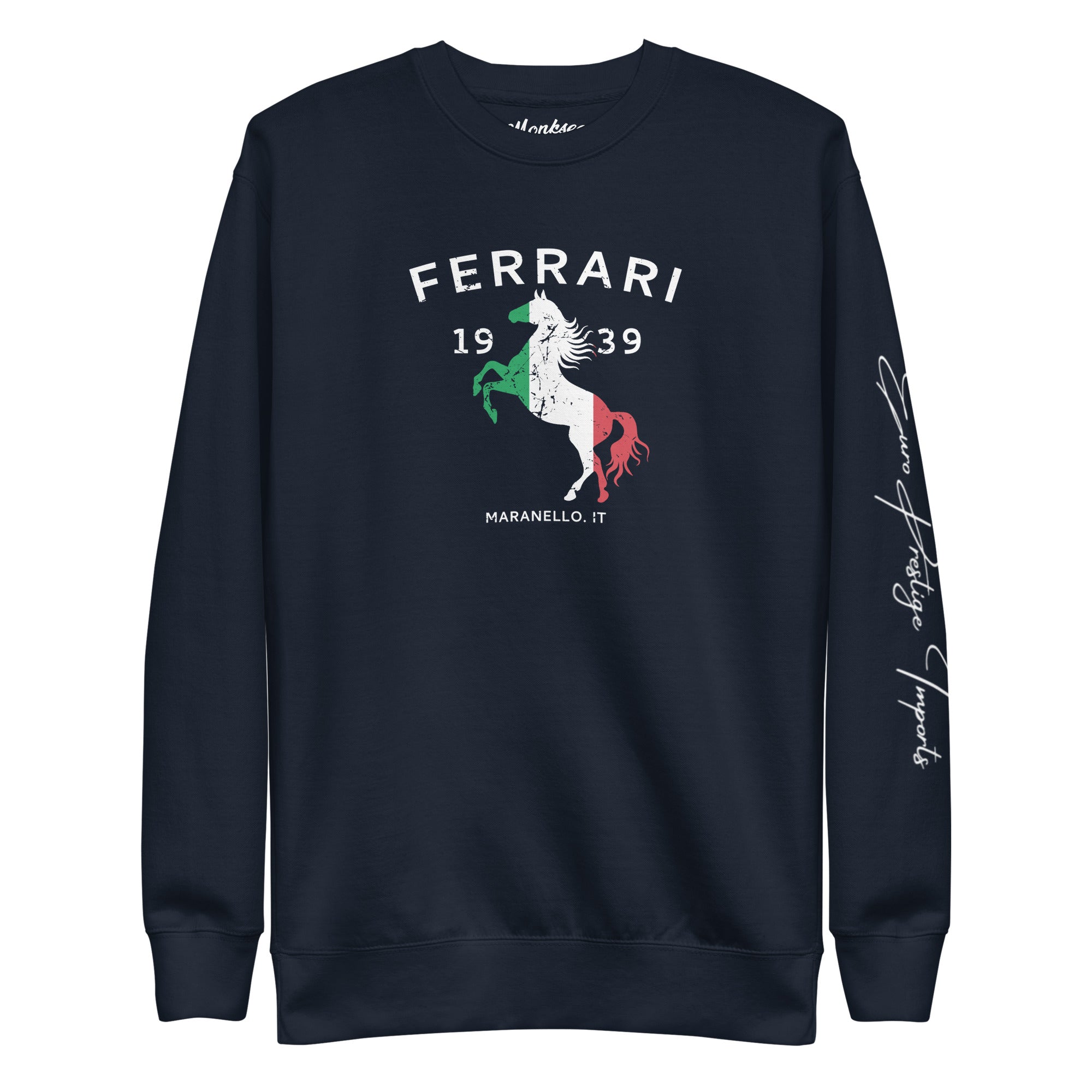 Navy Monksee Ferrari 1935 sweatshirt Product mockup