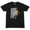 Monksee boomshakalaka black premium tshirt front on white background