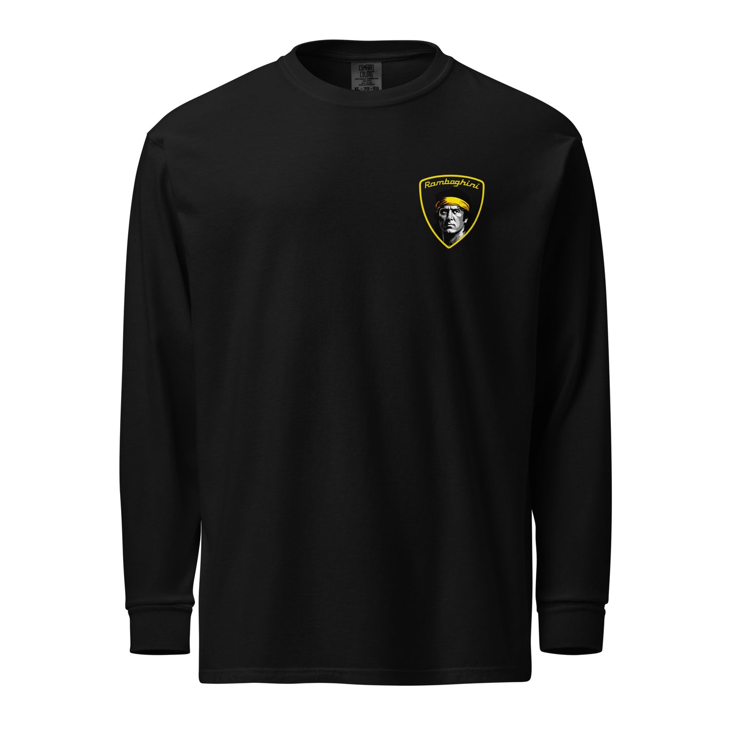 Monksee Ramboghini black long sleeve t-shirt