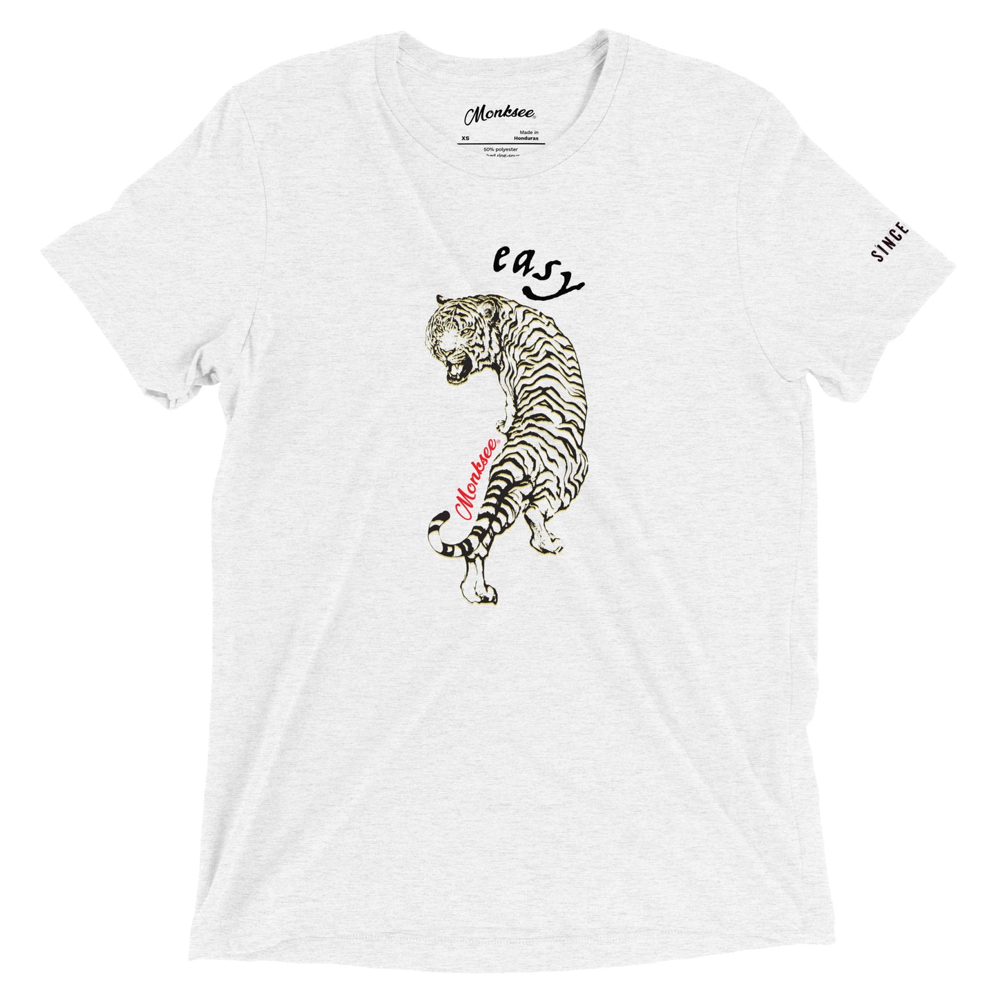 Monksee easy tiger white t-shirt