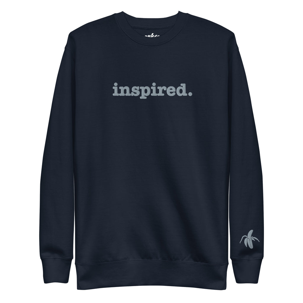 monksee embroidered inspired navy sweatshirt front