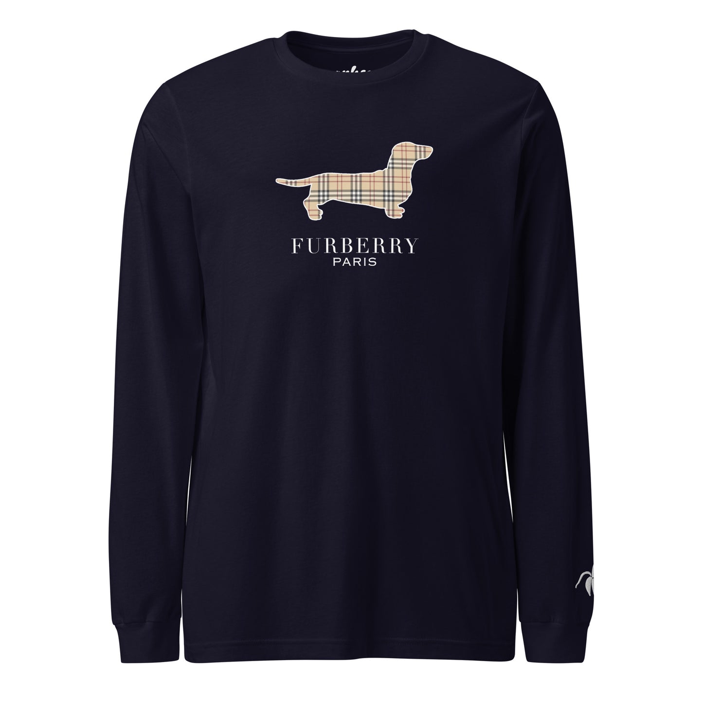 Monksee furberry navy long sleeve tshirt