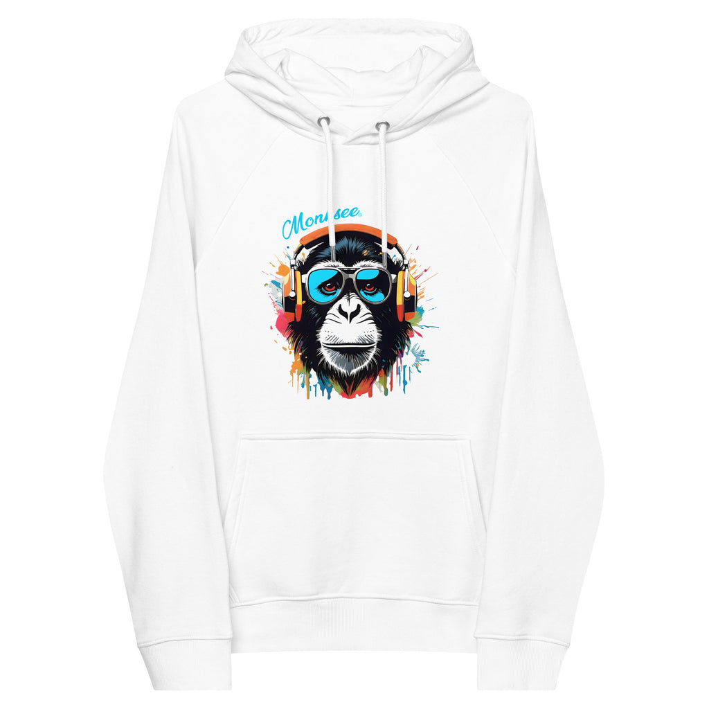 Monksee Music Premium white hoodie