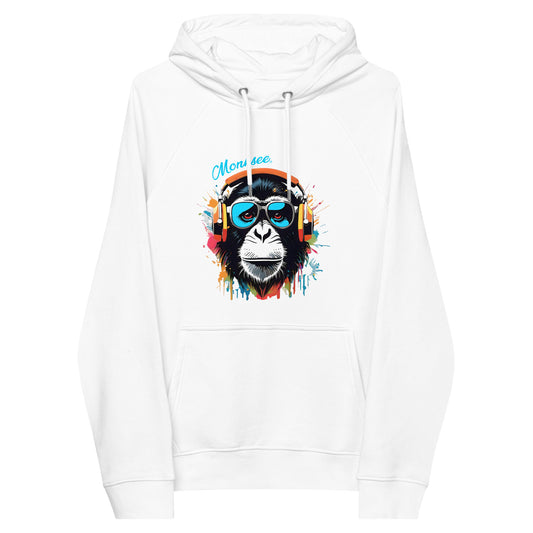 Monksee Music Premium white hoodie