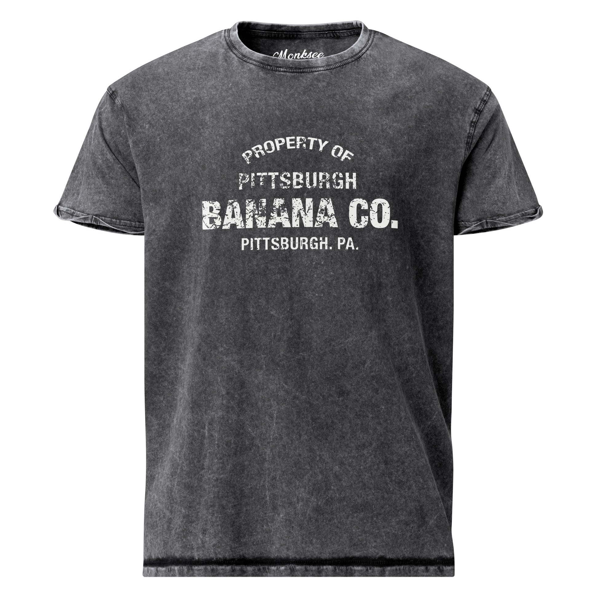 Monksee pittsburgh banana company black demin tshirt