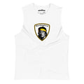 a white monksee ramboghini tank top flat on a white background