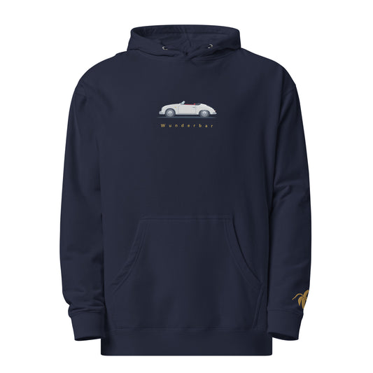 Monksee wunderbar porsche 356 navy hoodie front