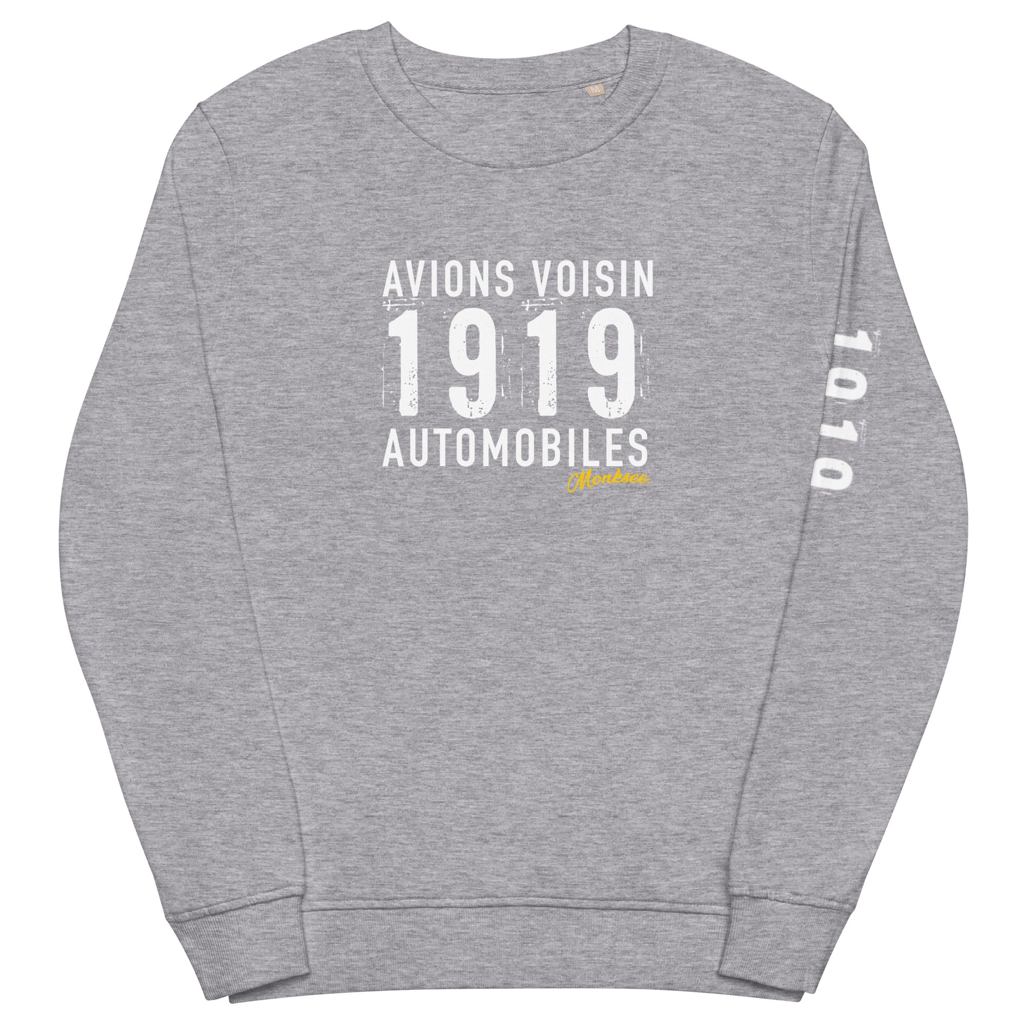 Monksee Avions Automobiles organic sweatshirt grey