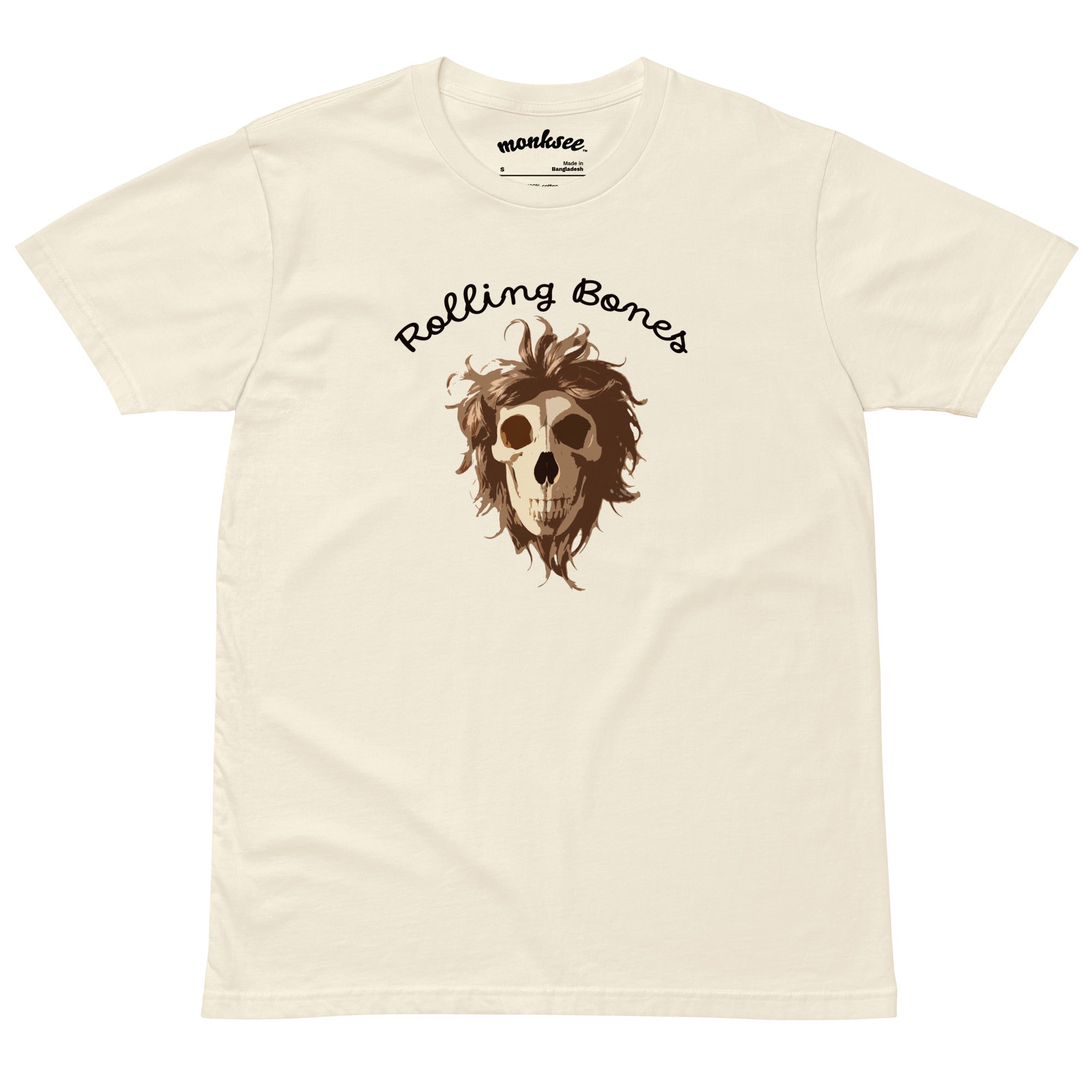 Monksee rolling bones premium tshirt front