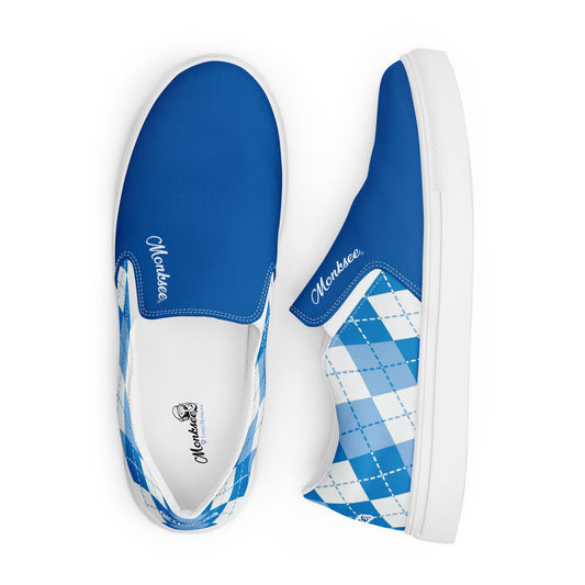 Lord Monksee - Argyle Men's shoe (blue)