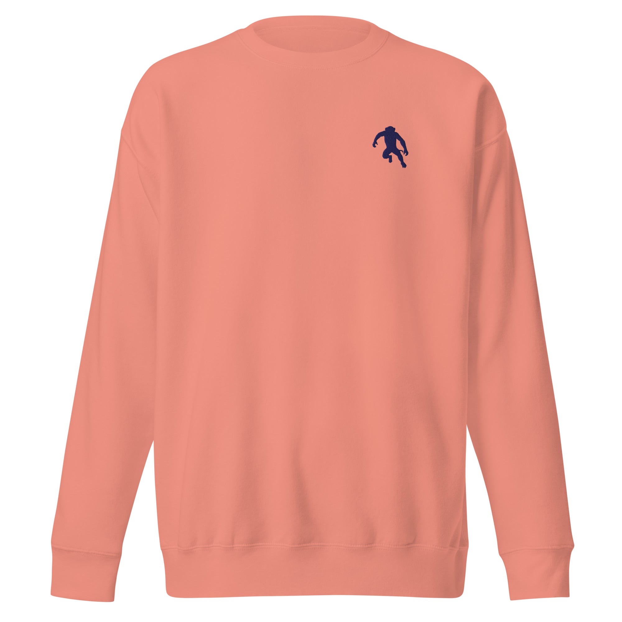 monksee ape shit premium sweatshirt with embroidered design in rose