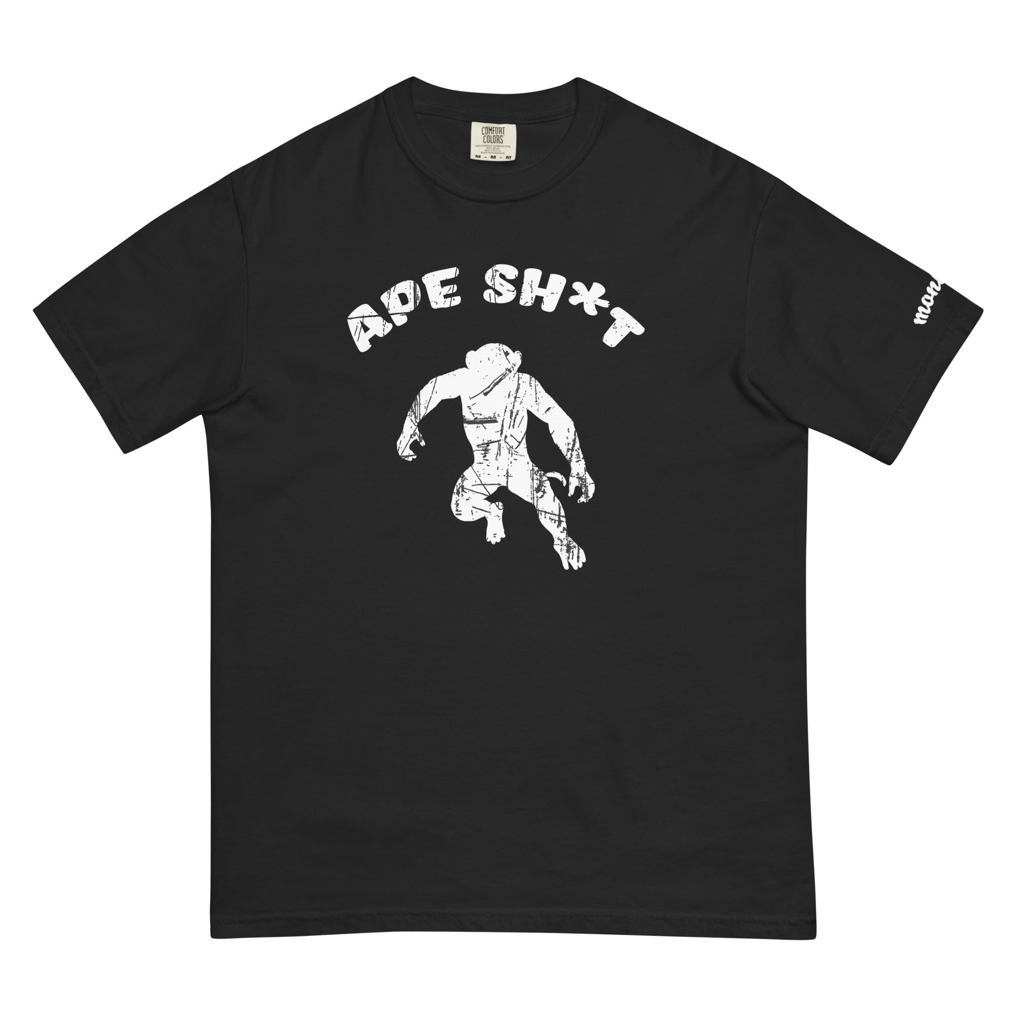 black monksee ape shit garment dyed t-shirt flat lay