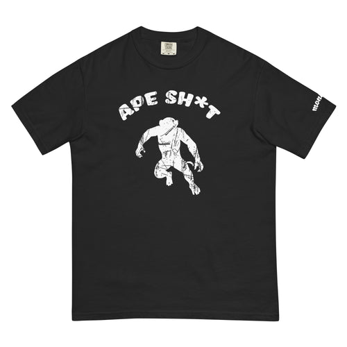 black monksee ape shit garment dyed t-shirt flat lay