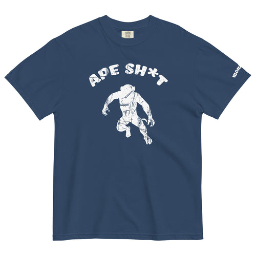 navy monksee ape shit garment dyed t-shirt flat lay