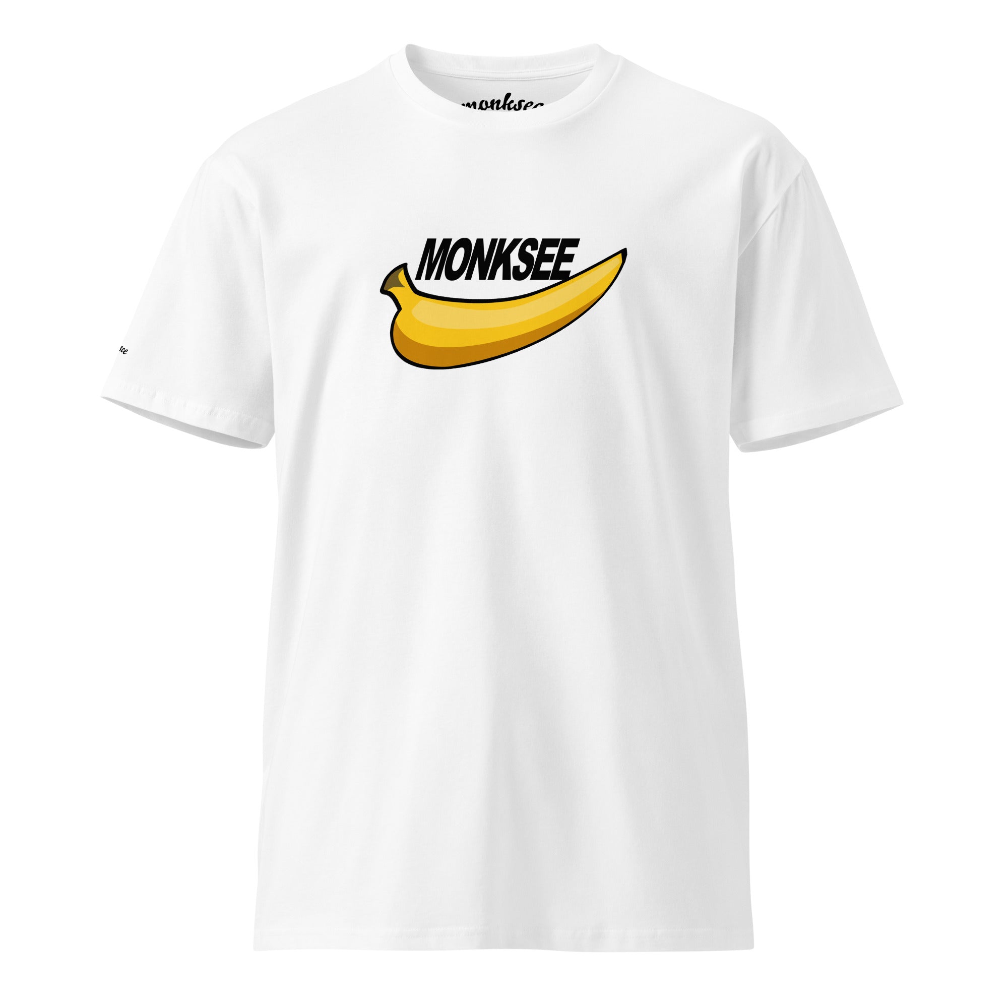 white monksee just blew it premium t-shirt ghost shot