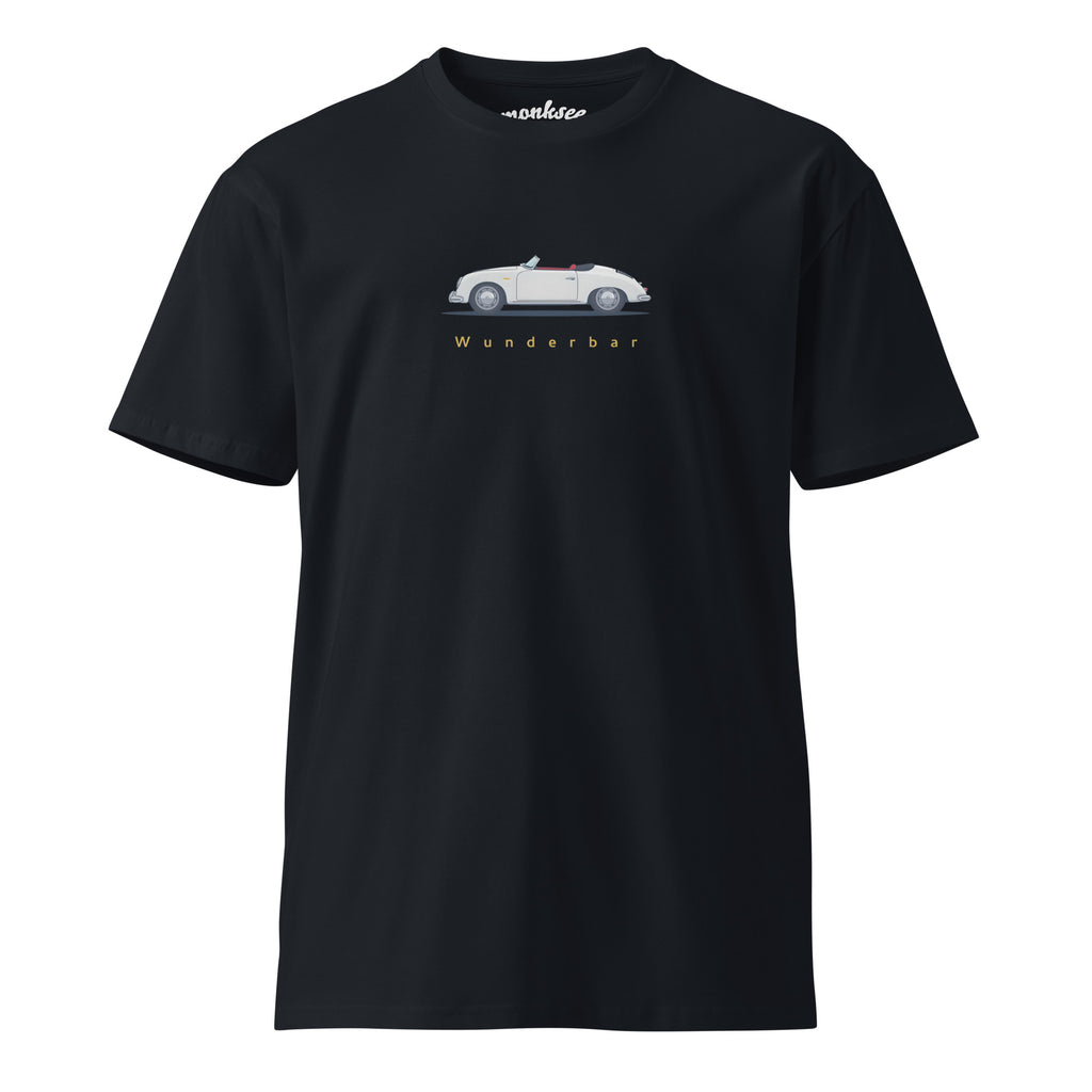monksee porsche 365 design navy tshirt front