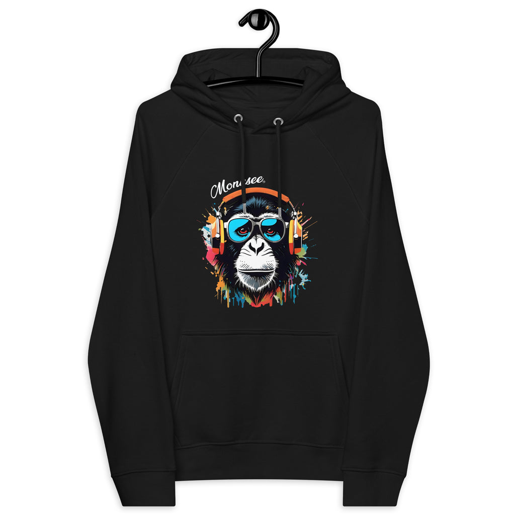 Monksee Music Premium black hoodie.