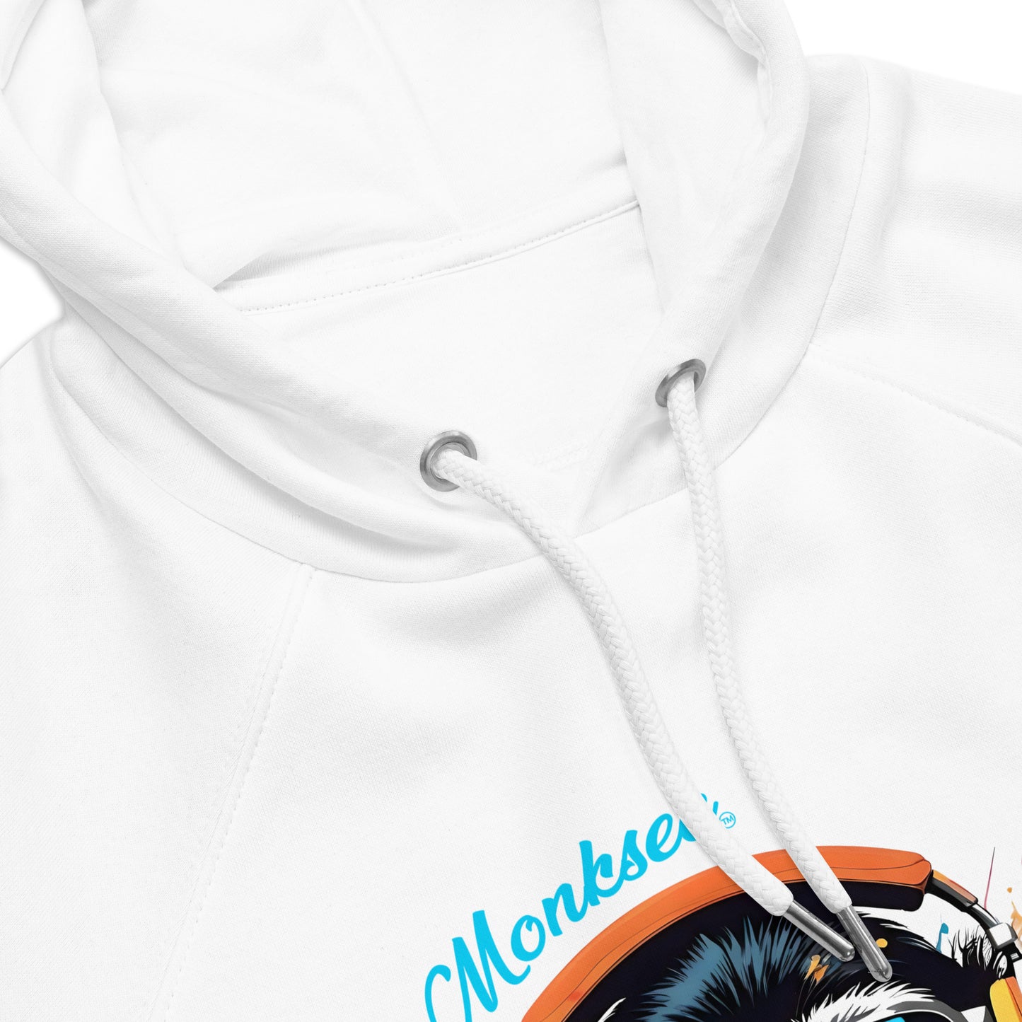 Monksee Music Premium white hoodie