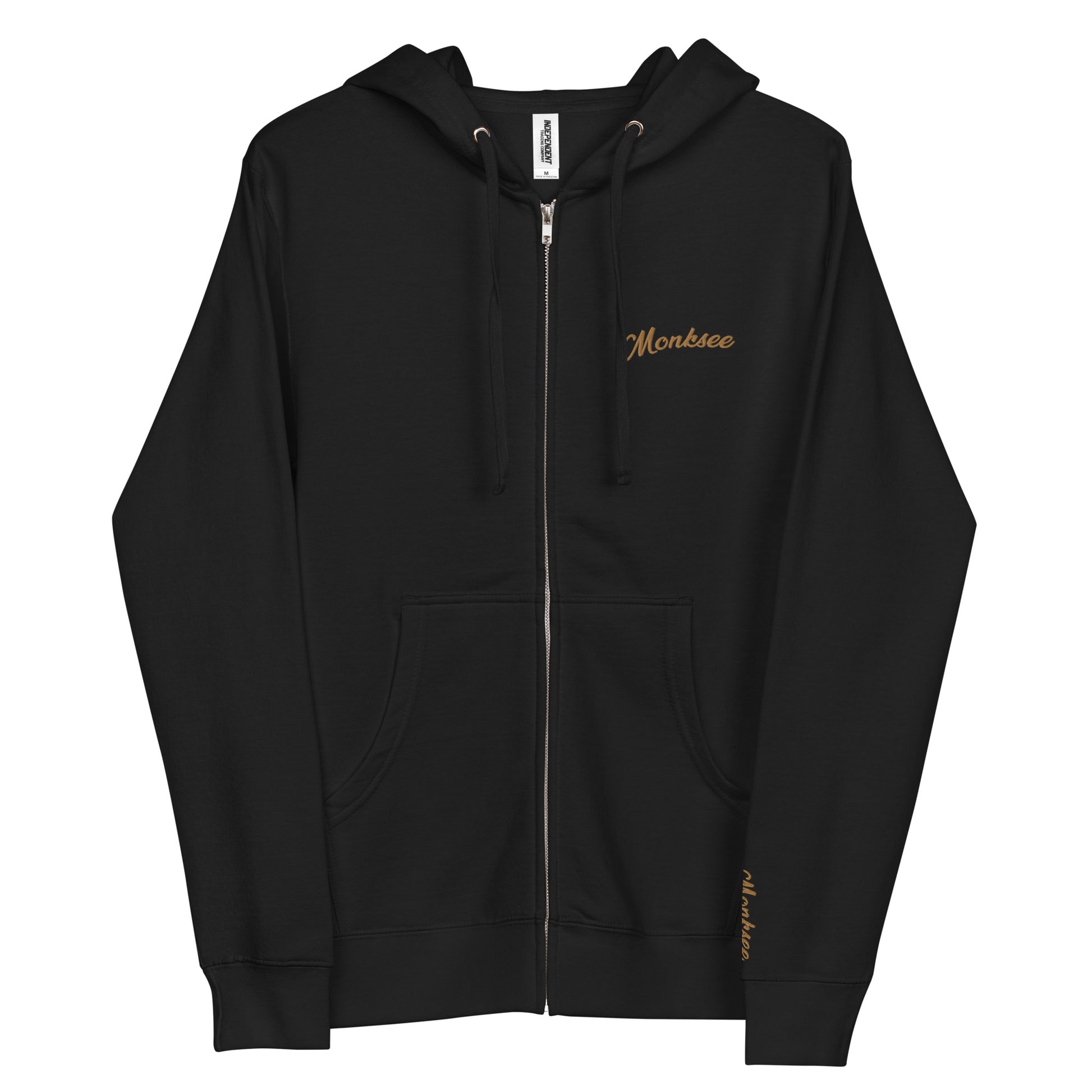 Gold Digger fleece zip up hoodie.