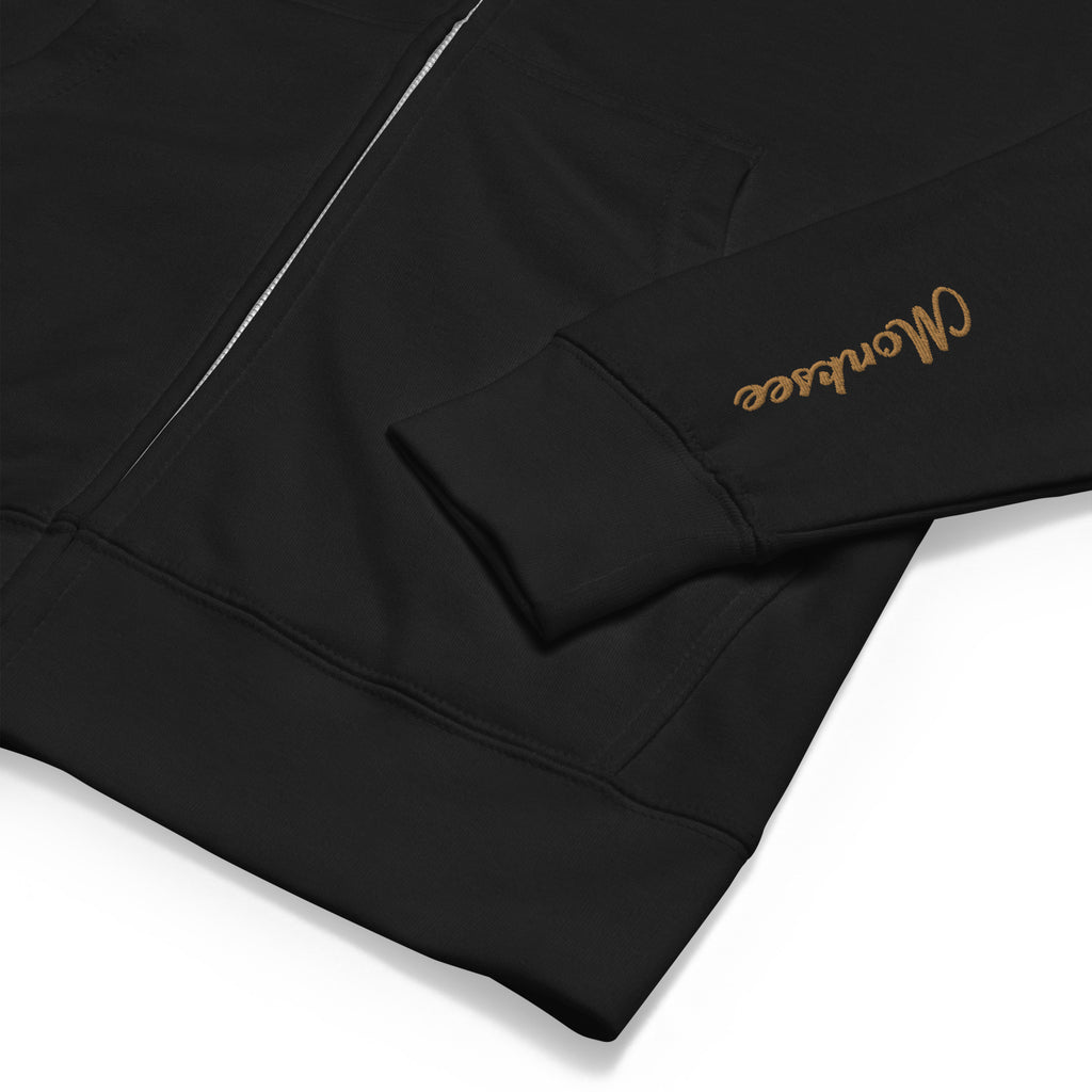 Gold Digger fleece zip up hoodie.