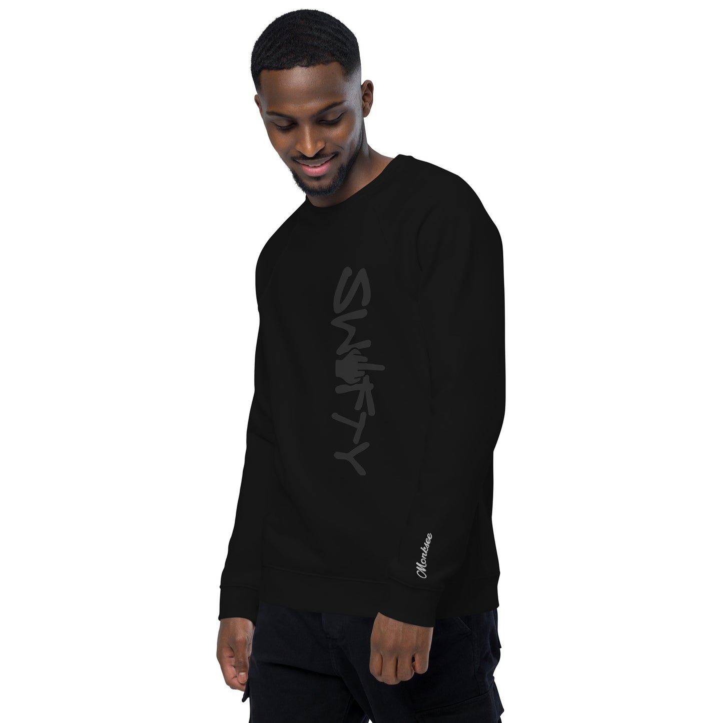 Swifty Blackout organic raglan sweatshirt