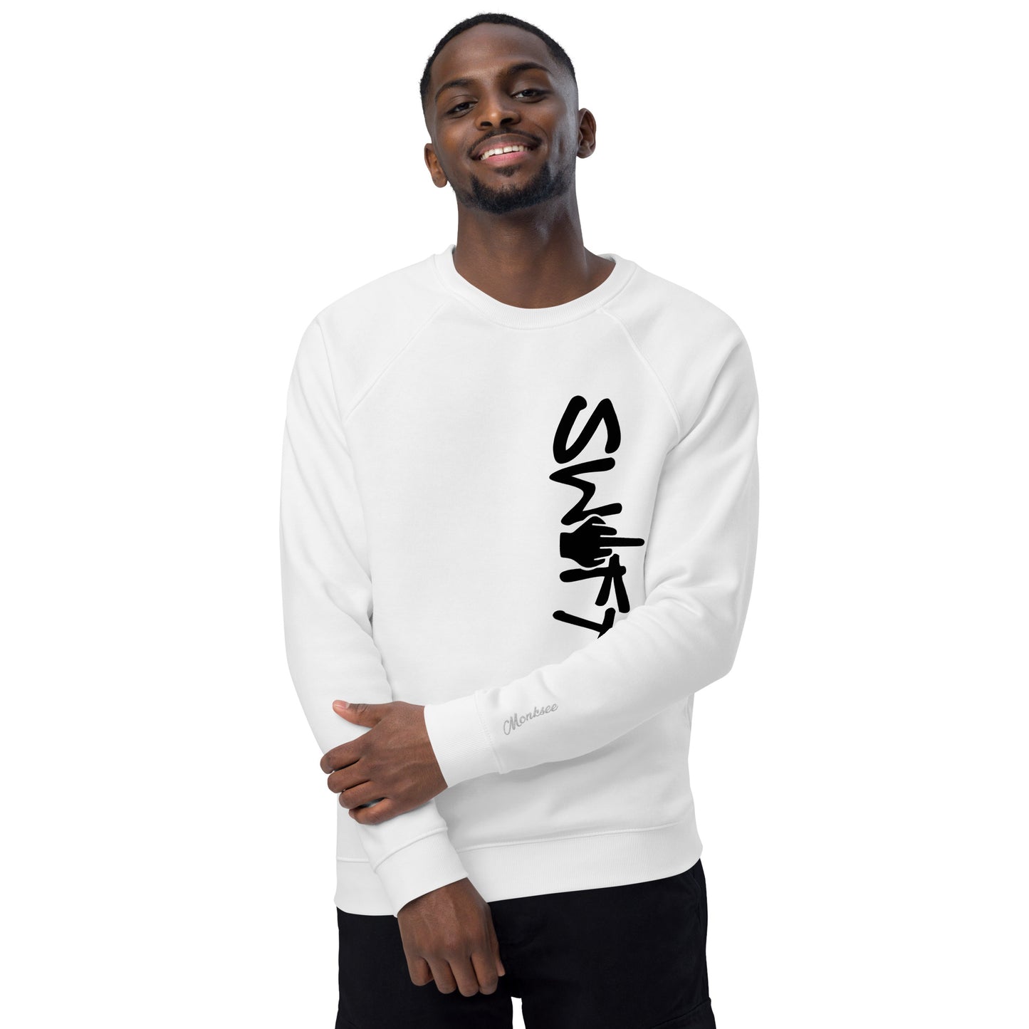 Swifty Blackout organic raglan sweatshirt