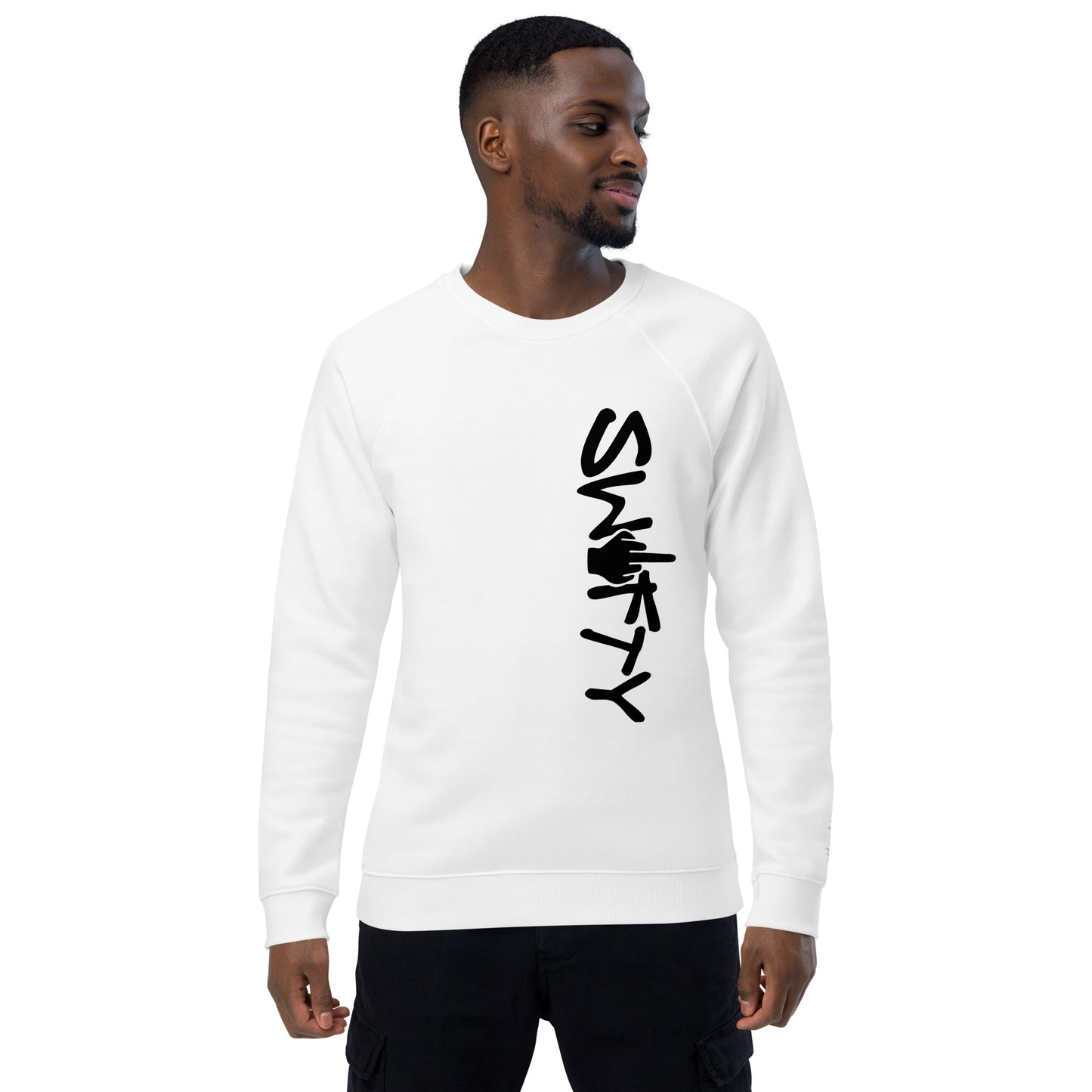 Swifty Blackout organic raglan sweatshirt