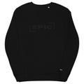 EPIC blackOUT Embroidered organic sweatshirt.