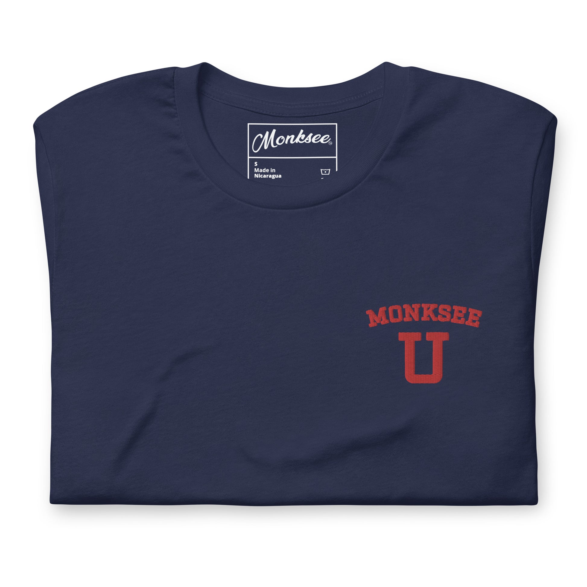 Monksee U Embroidered t-shirt.